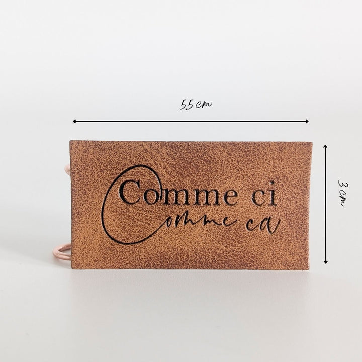 Kunstlederlabel "Comme Ci Comme Ca"