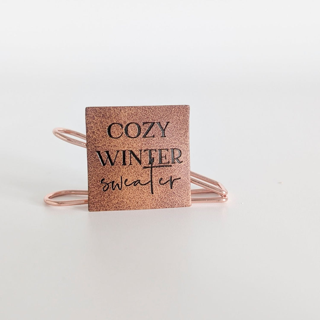 Kunstlederlabel "Cozy Winter Sweater"