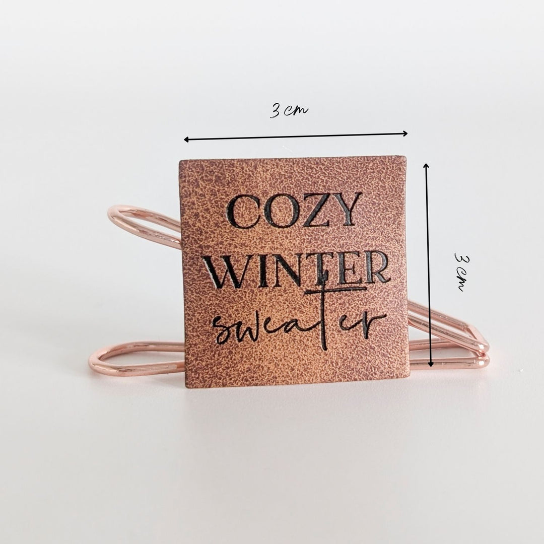 Kunstlederlabel "Cozy Winter Sweater"