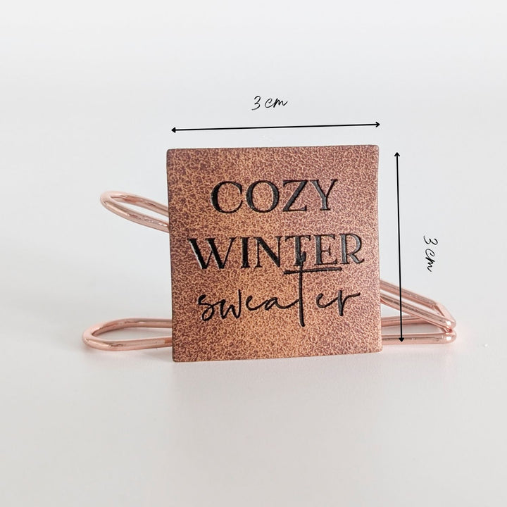Kunstlederlabel "Cozy Winter Sweater"