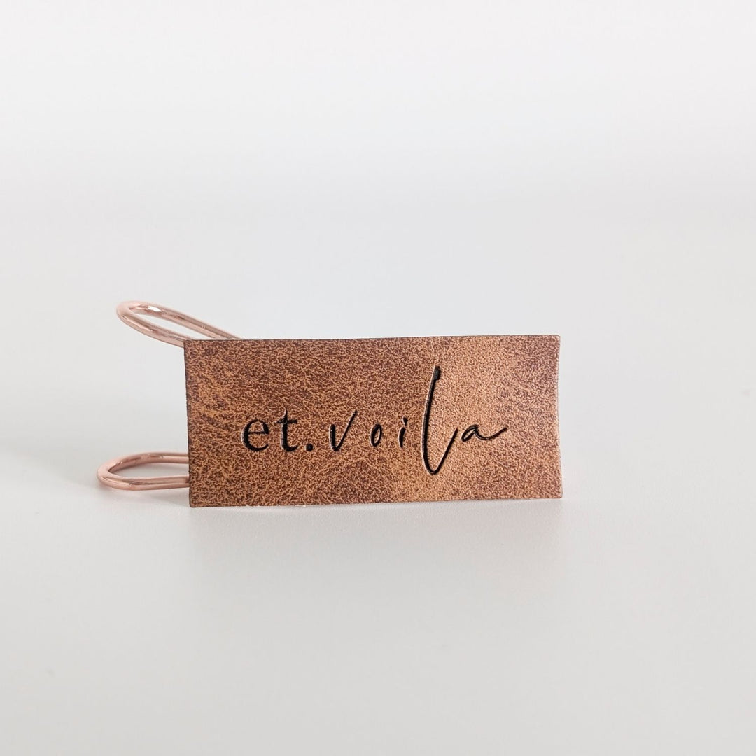 Kunstlederlabel "Et Voila"