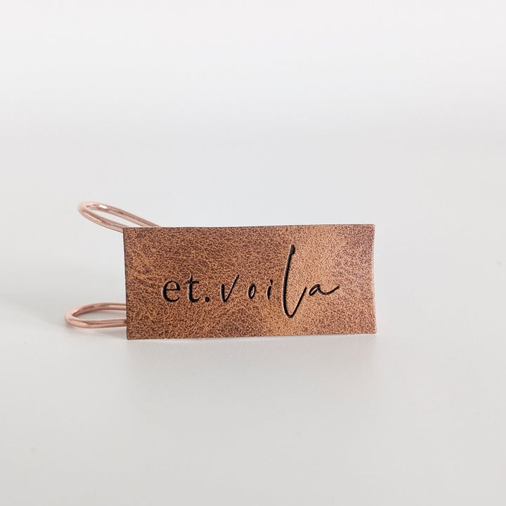 Kunstlederlabel "Et Voila"