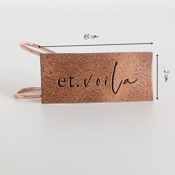 Kunstlederlabel "Et Voila"