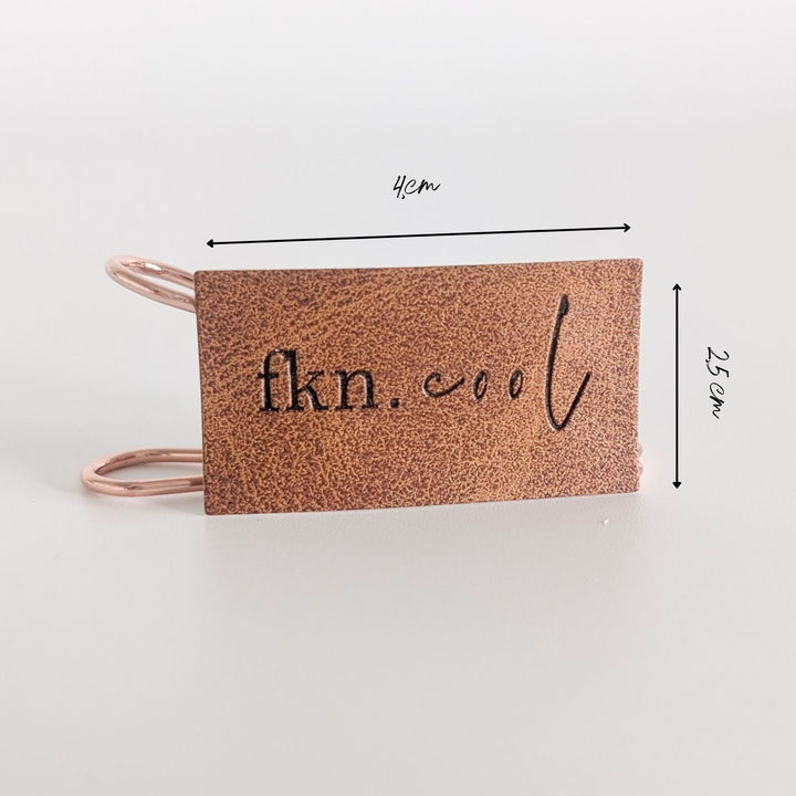 Kunstlederlabel "fnk cool"