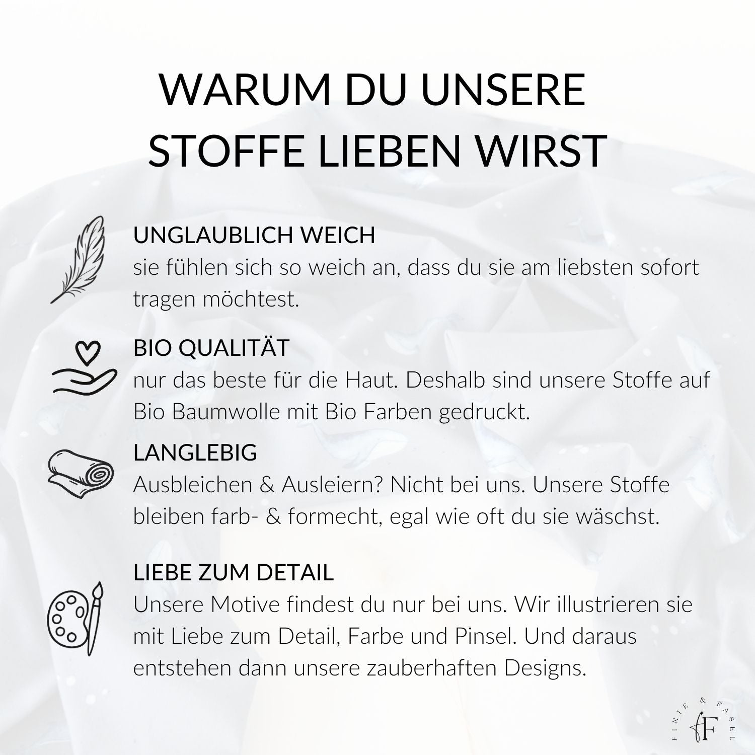 Vorteile der Finie & Fasel Stoffe – Bio-Qualität, Langlebigkeit, Weichheit und handgemalte Designs