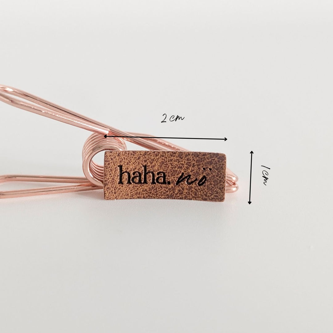 Kunstlederlabel "haha, nö."