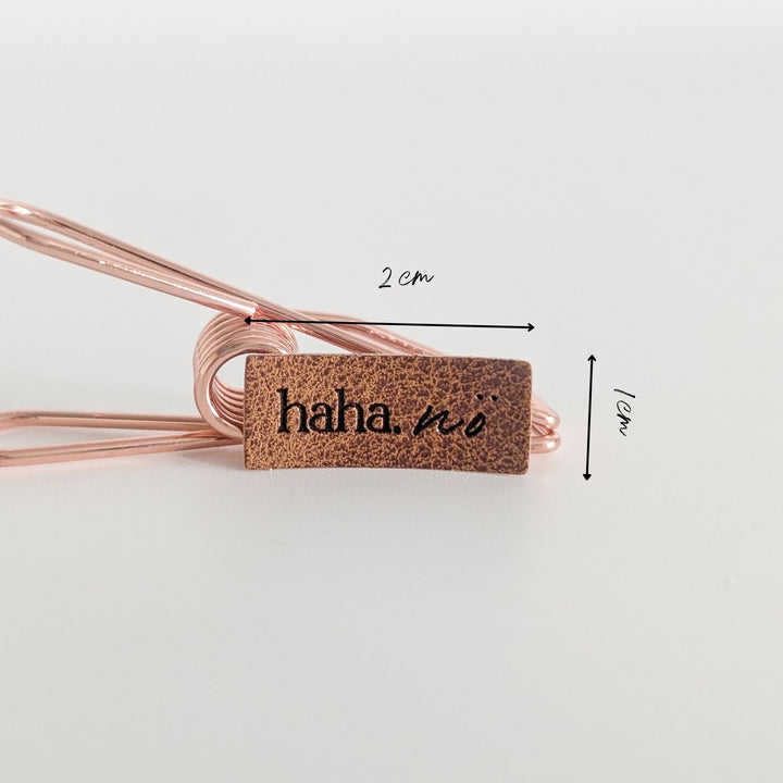 Kunstlederlabel "haha, nö."