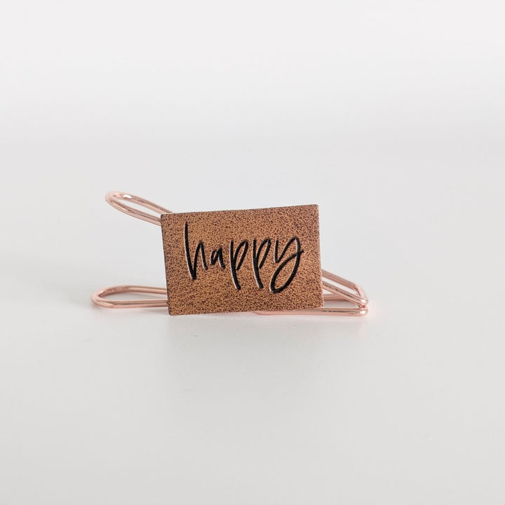Kunstlederlabel "Happy"