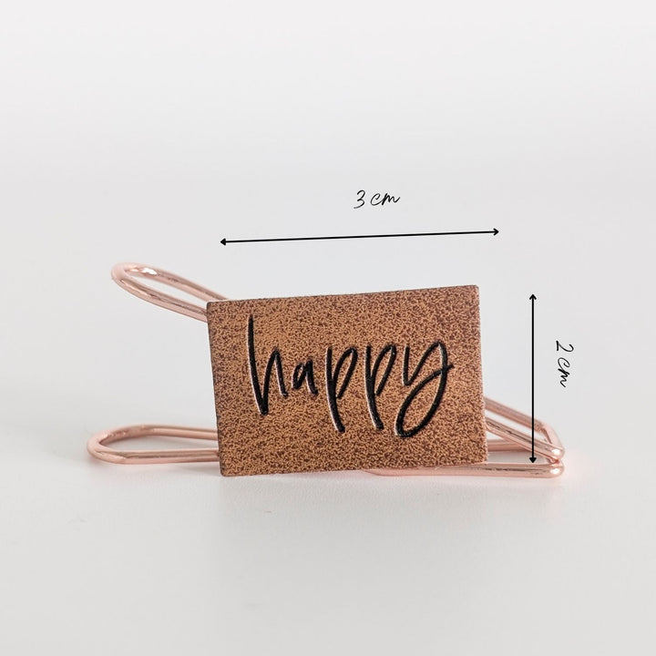 Kunstlederlabel "Happy"