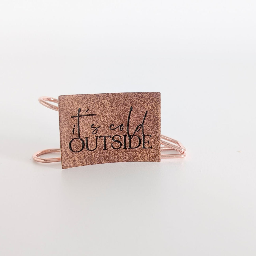 Kunstlederlabel "it´s cold outside"