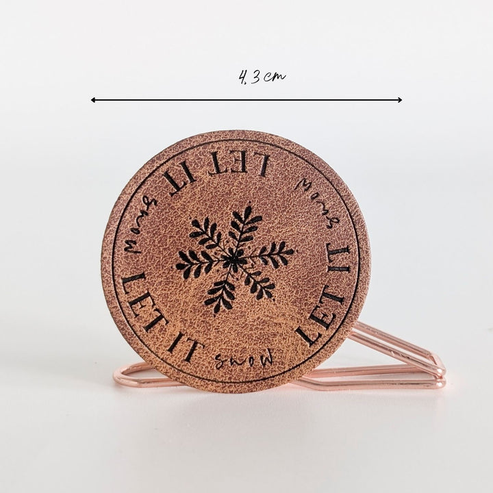 Kunstlederlabel "Let it snow"