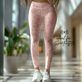 Bild in Galerie-Betrachter laden, Leggings aus rosa Lycra mit Konfetti-Print – ideal für Sportoutfits und bequeme Looks
