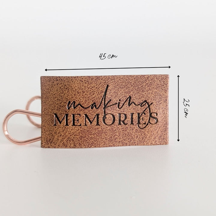 Kunstlederlabel "making memories"