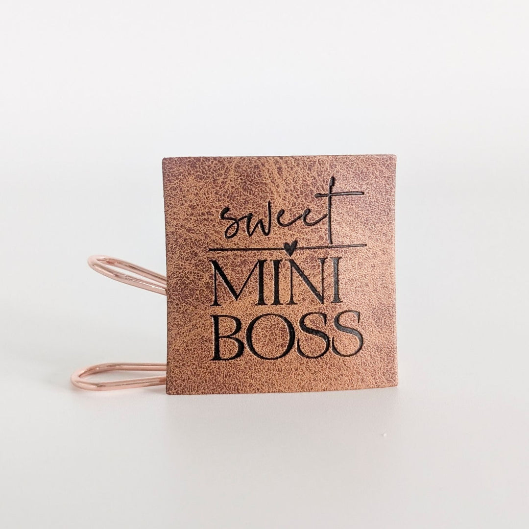 Kunstlederlabel "Sweet Mini Boss"