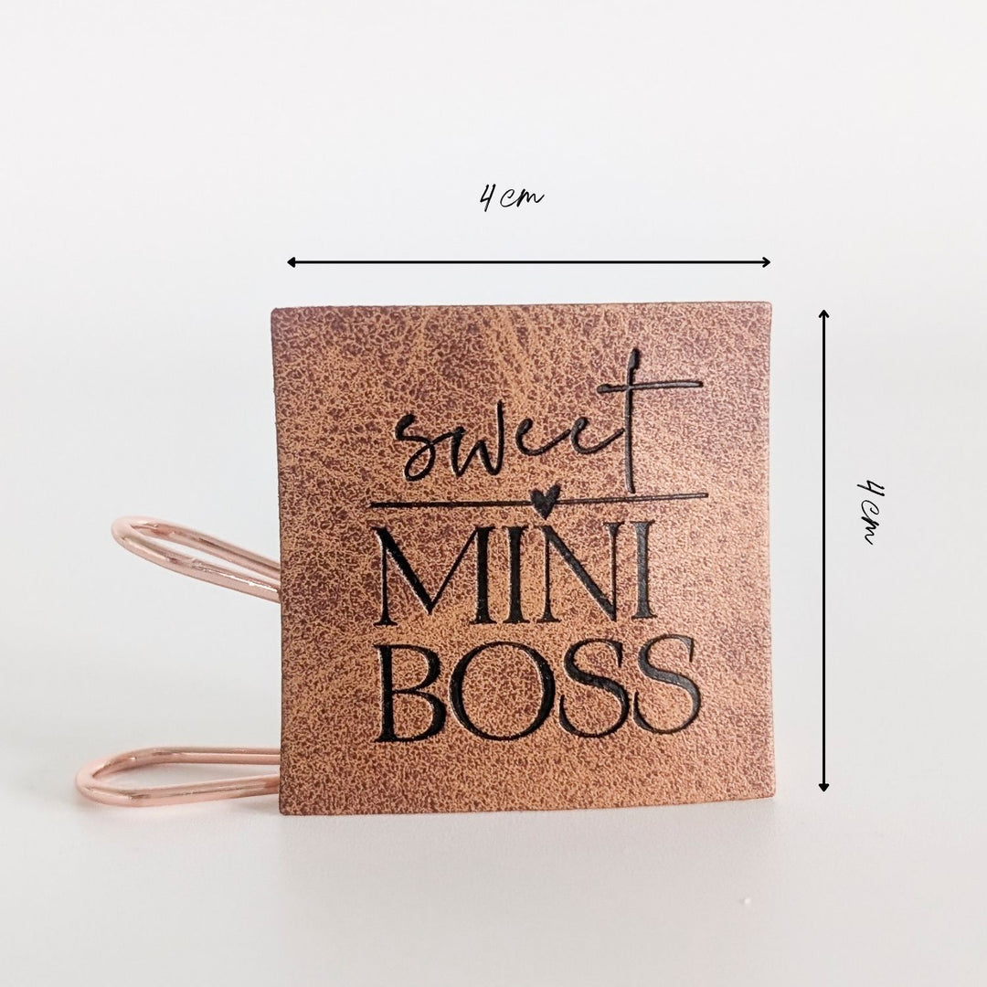 Kunstlederlabel "Sweet Mini Boss"
