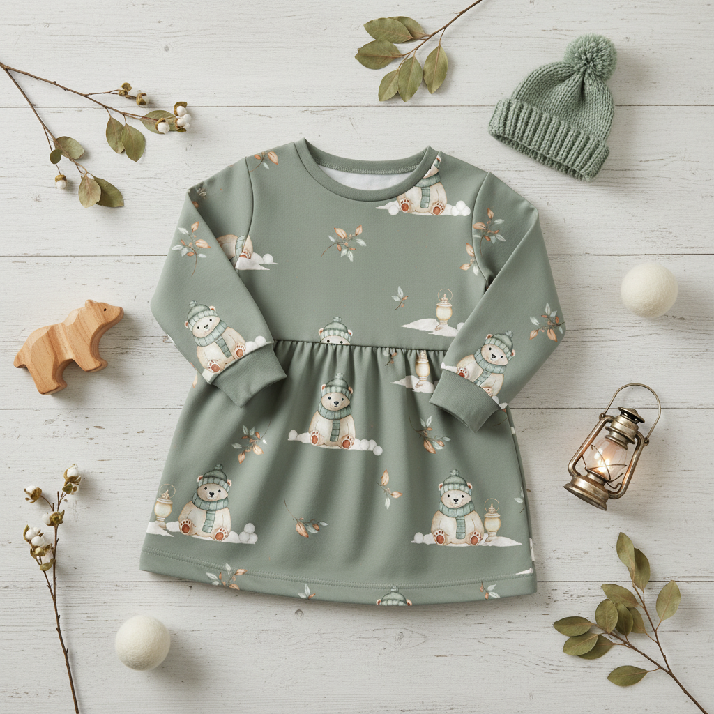 French Terry Eisbär (pistazie)