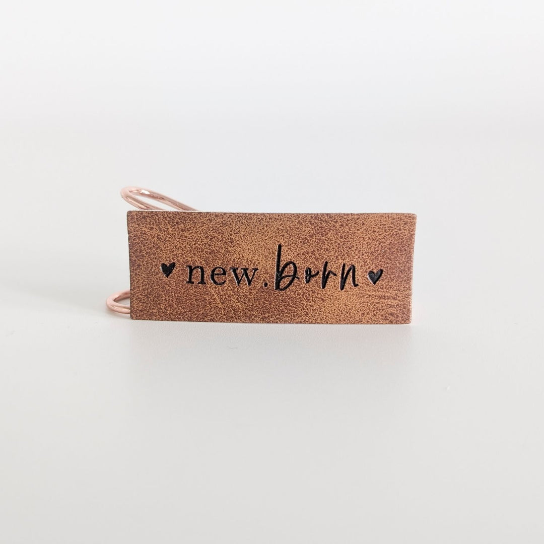 Kunstlederlabel "new born"