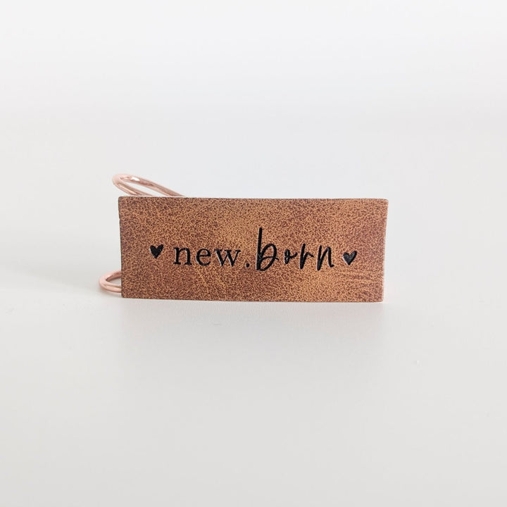 Kunstlederlabel "new born"