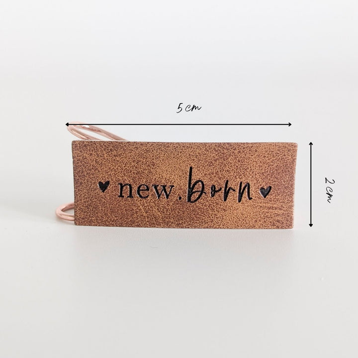 Kunstlederlabel "new born"