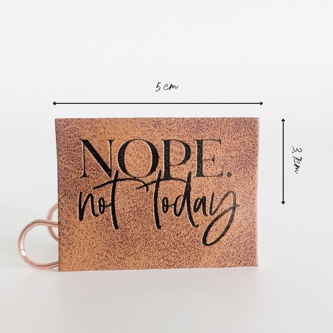 Kunstlederlabel "Nope not Today"