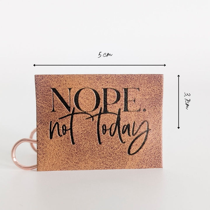 Kunstlederlabel "Nope not Today"