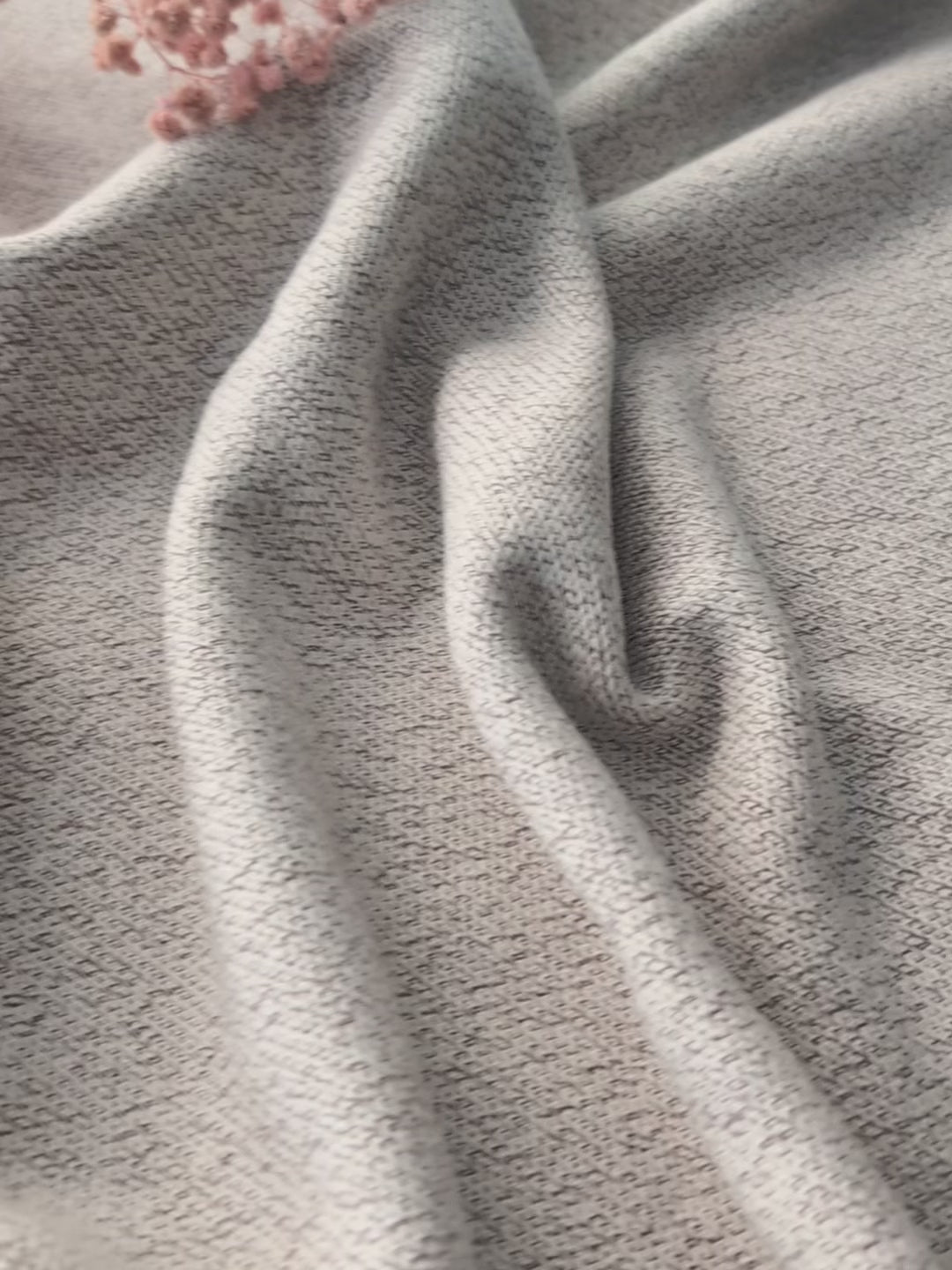 Baumwollstrick creme braun meliert
