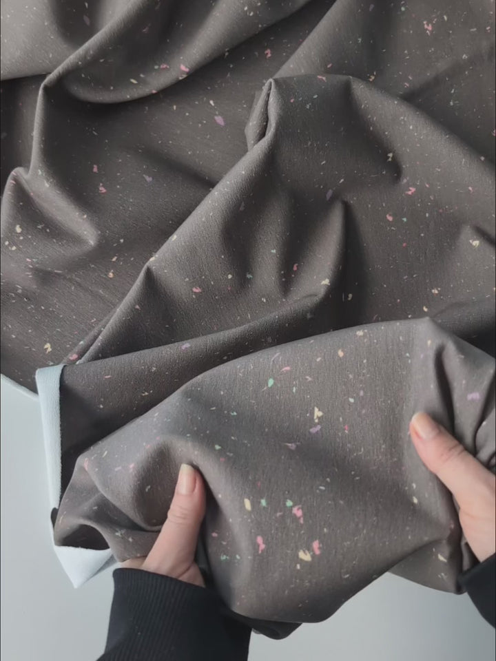 Vorbestellung French Terry Pastell Konfetti (grau)