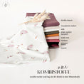 Bild in Galerie-Betrachter laden, French Terry Stoff „Blossom Rainbows“ mit Kombistoffen – perfekt für Capsule Wardrobe und DIY-Projekte

