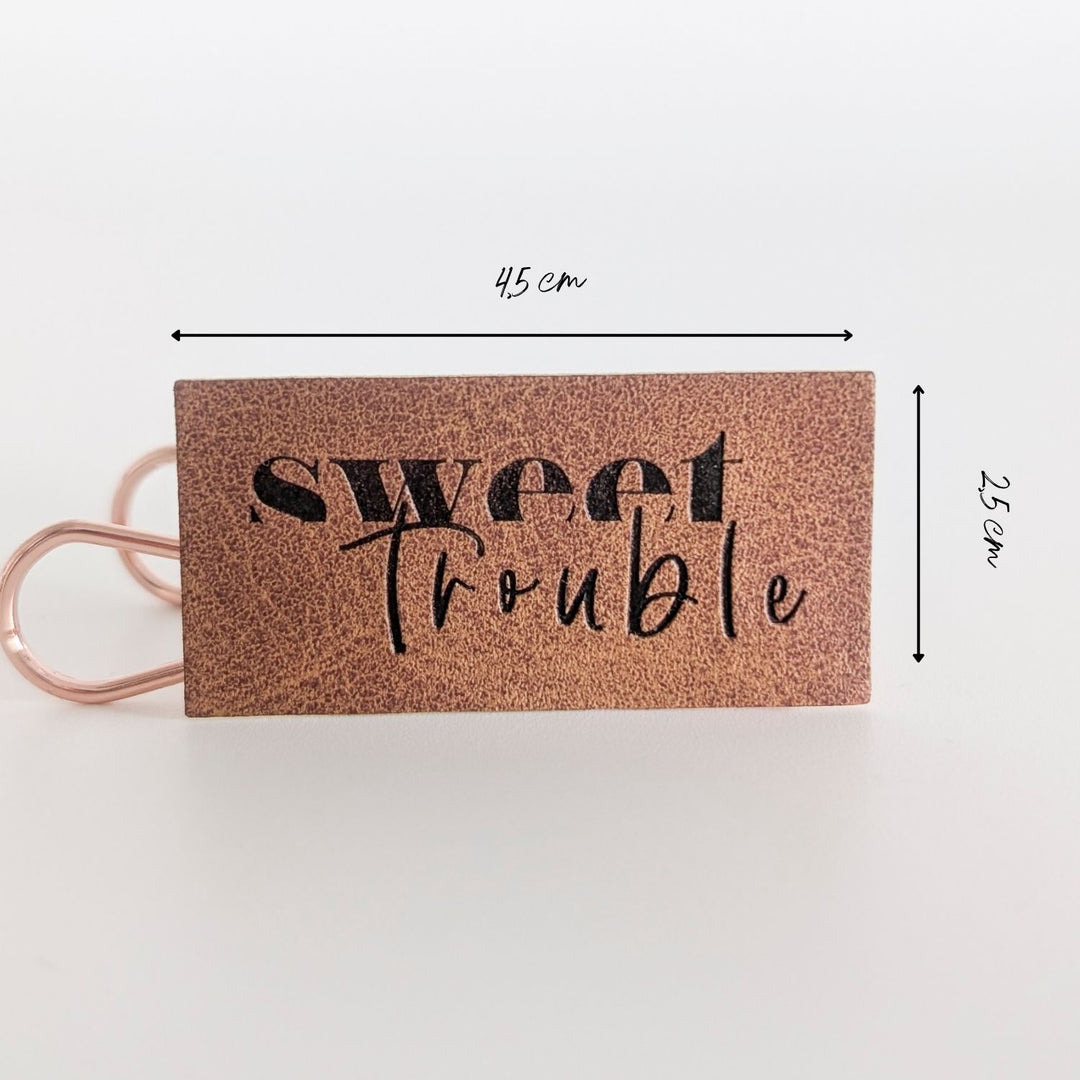 Kunstlederlabel "Sweet Trouble"