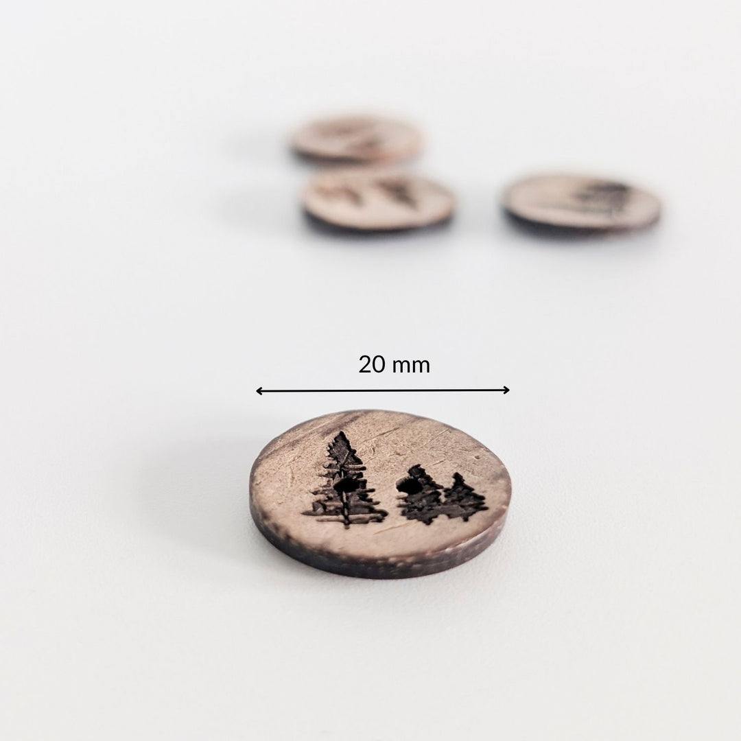 Kokosknopf 20mm Tannen
