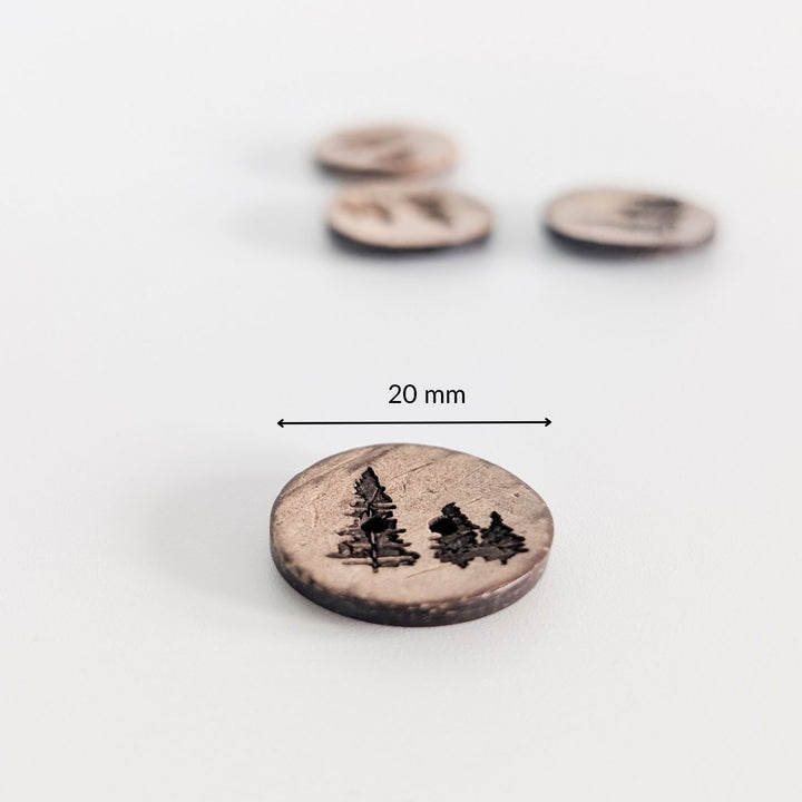 Kokosknopf 20mm Tannen