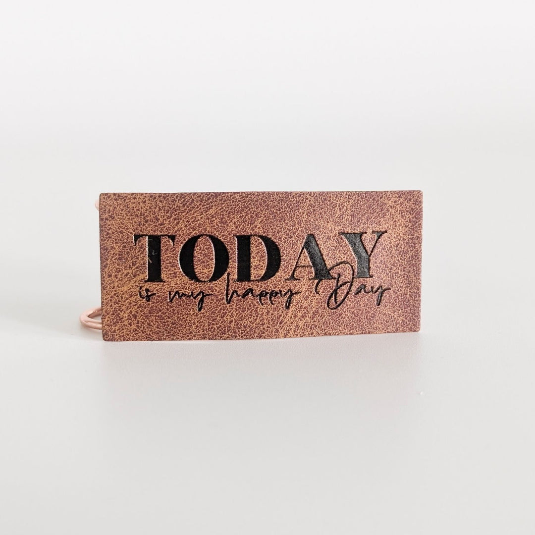 Kunstlederlabel "Today is my happy Day"
