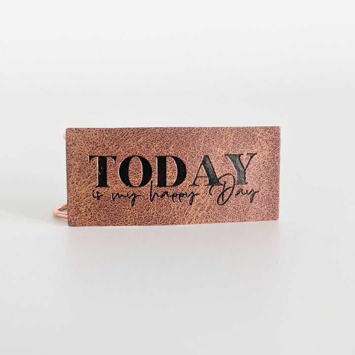 Kunstlederlabel "Today is my happy Day"