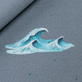 Bild in Galerie-Betrachter laden, Jersey-Stoff Beachwaves dunkel mit dynamischem Wellenmotiv – ideal für sommerliche Kleidung zum Selbernähen
