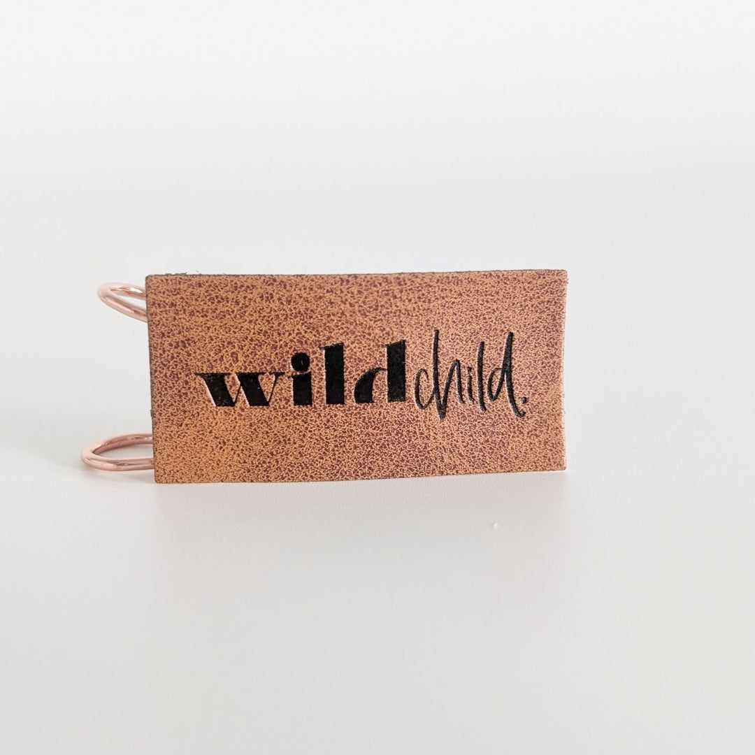 Kunstlederlabel "wild child"