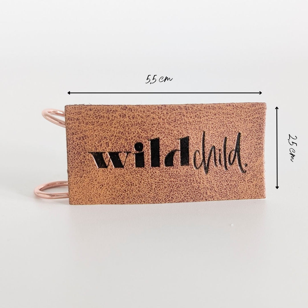 Kunstlederlabel "wild child"